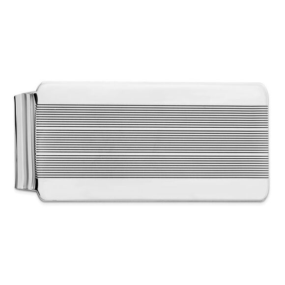 Kazi Luxury Sterling Silver Rhodium-plated Money Clip